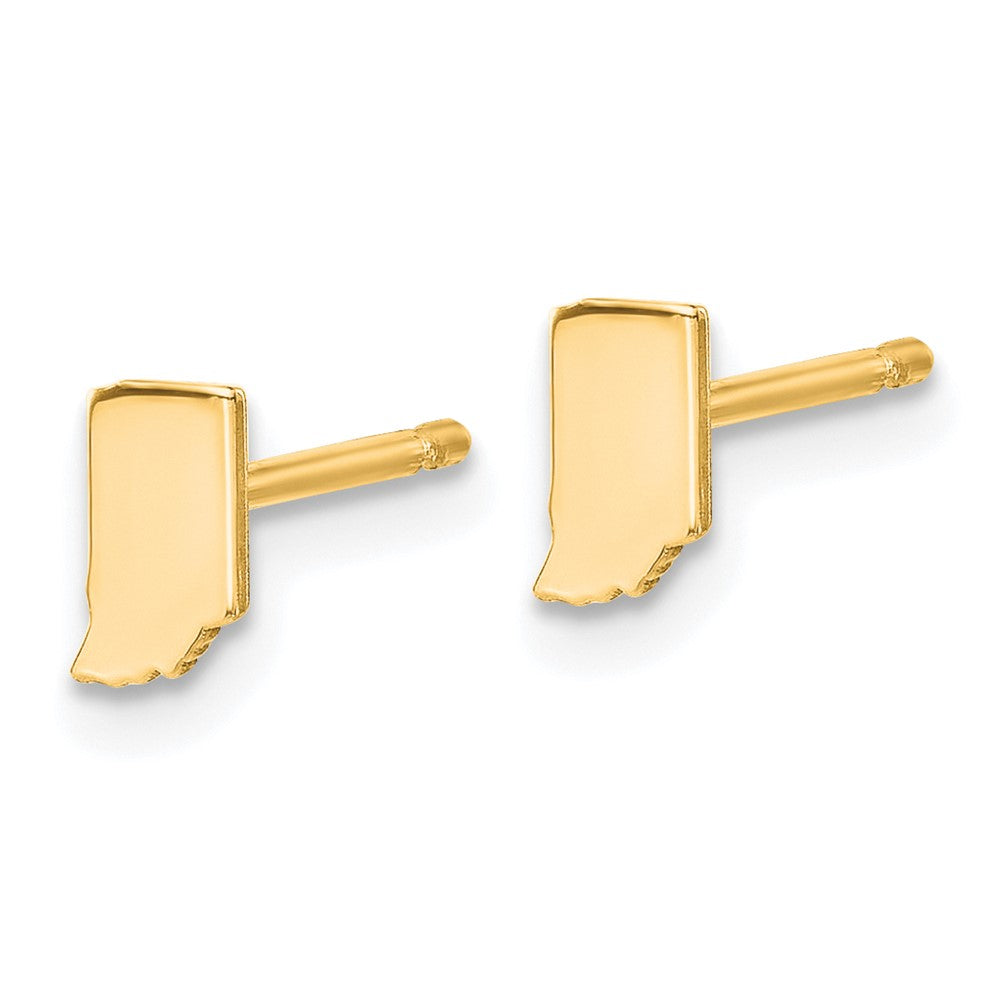 Sterling Silver/Gold-plated Indiana State Earrings