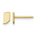 Sterling Silver/Gold-plated Indiana State Earrings
