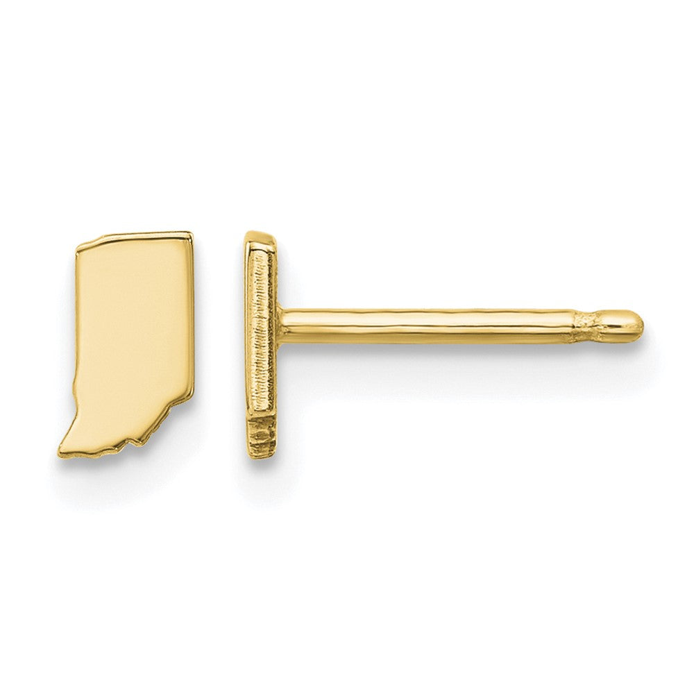 Sterling Silver/Gold-plated Indiana State Earrings
