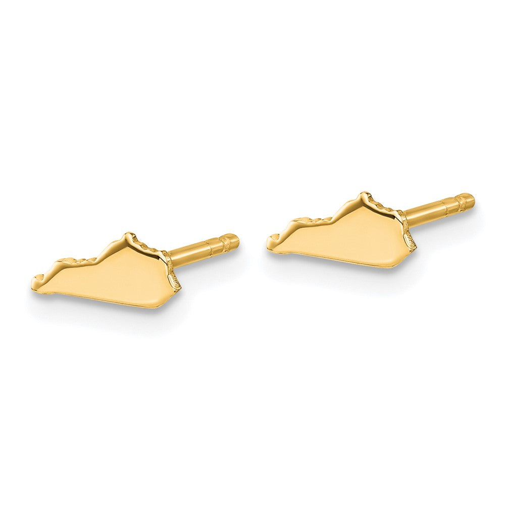 Sterling Silver/Gold-plated Kentucky State Earrings
