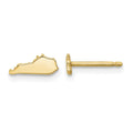 Sterling Silver/Gold-plated Kentucky State Earrings