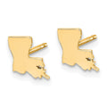 Sterling Silver/Gold-plated Louisiana State Earrings