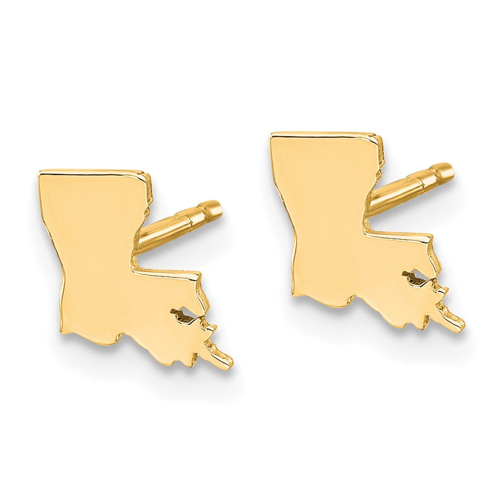 Sterling Silver/Gold-plated Louisiana State Earrings