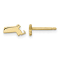 Sterling Silver/Gold-plated Massachusetts State Earrings