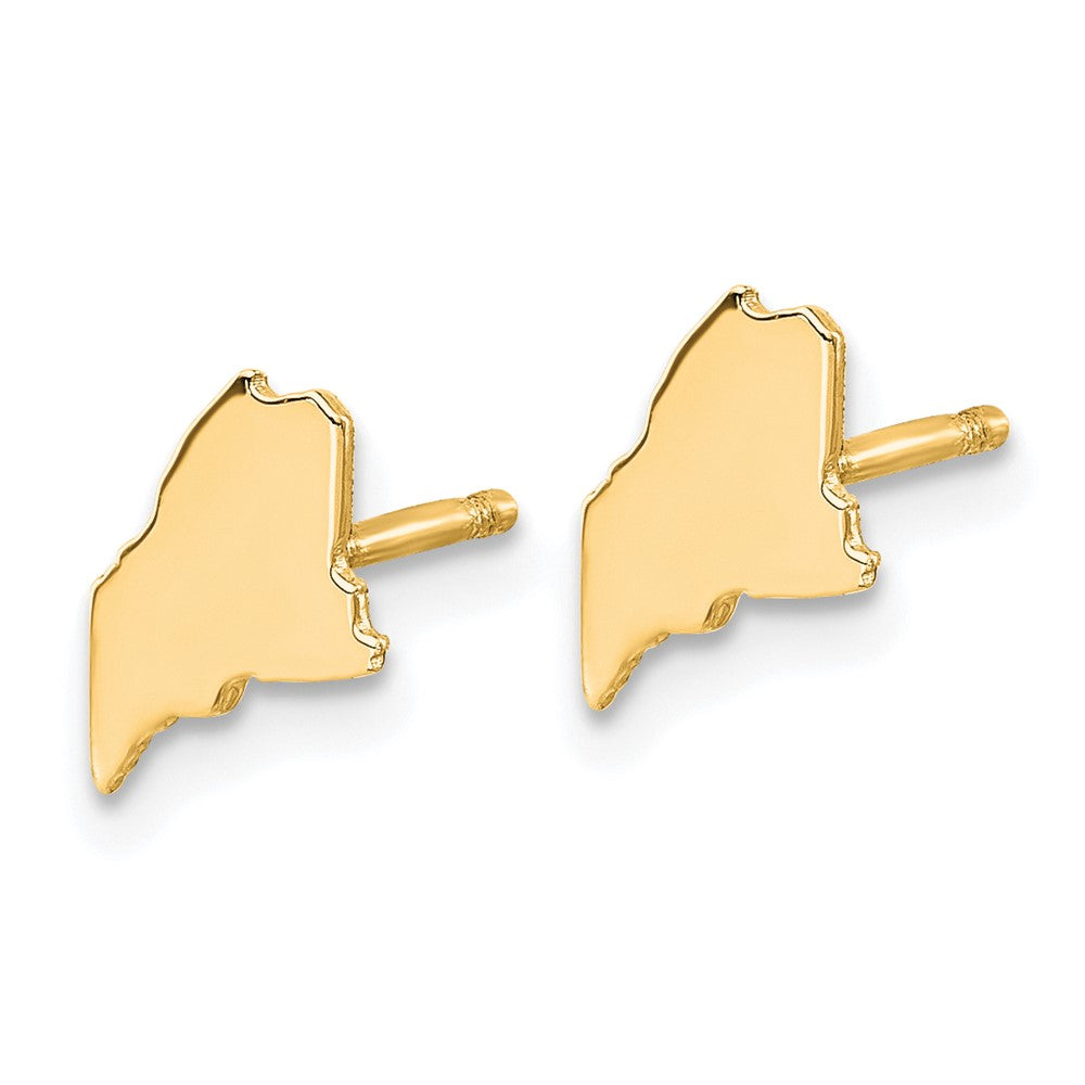 Sterling Silver/Gold-plated Maine State Earrings