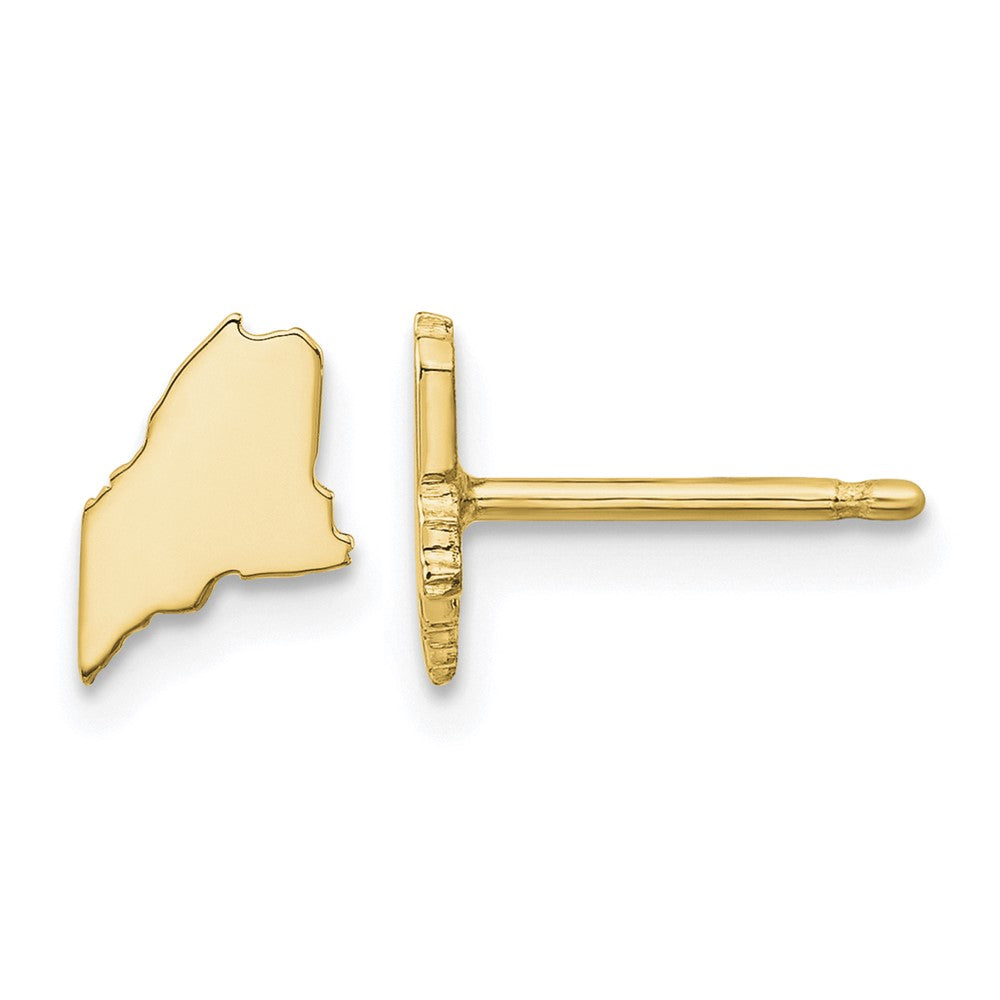 14KY Maine State Earrings