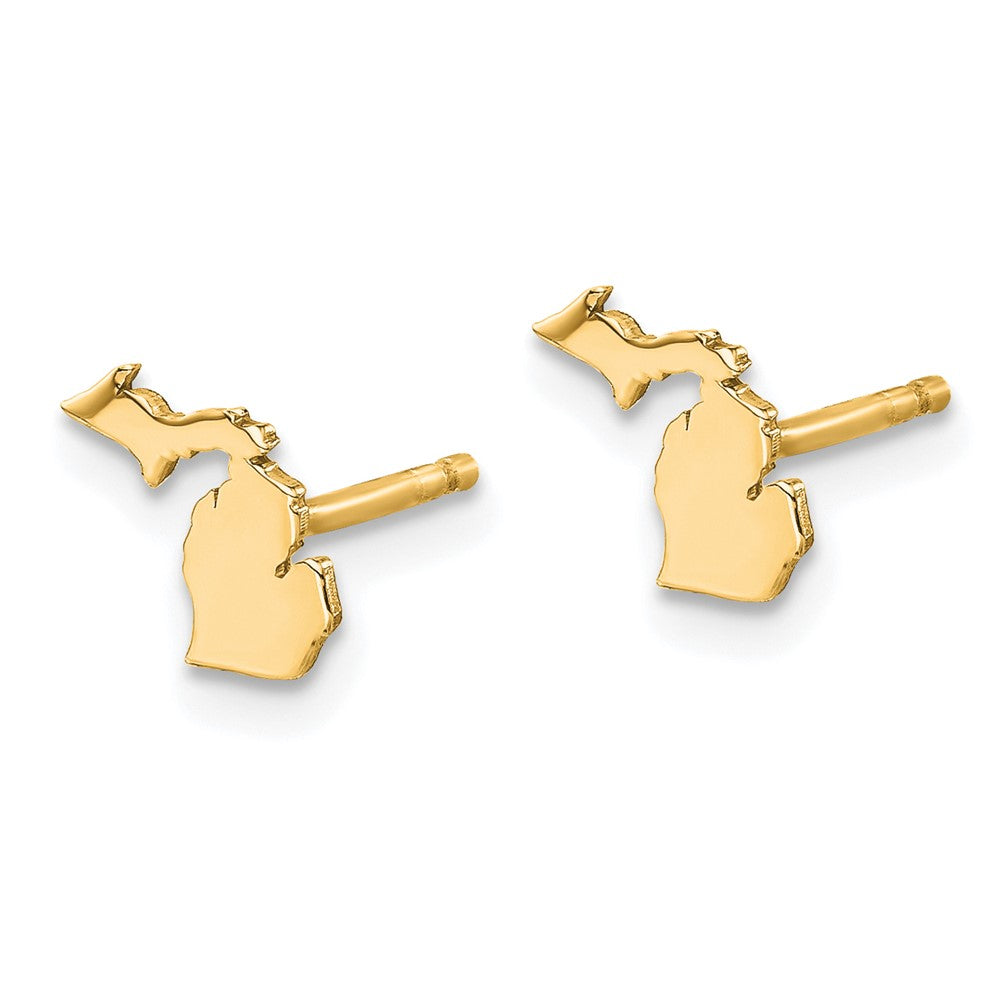 Sterling Silver/Gold-plated Michigan State Earrings