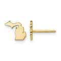 Sterling Silver/Gold-plated Michigan State Earrings