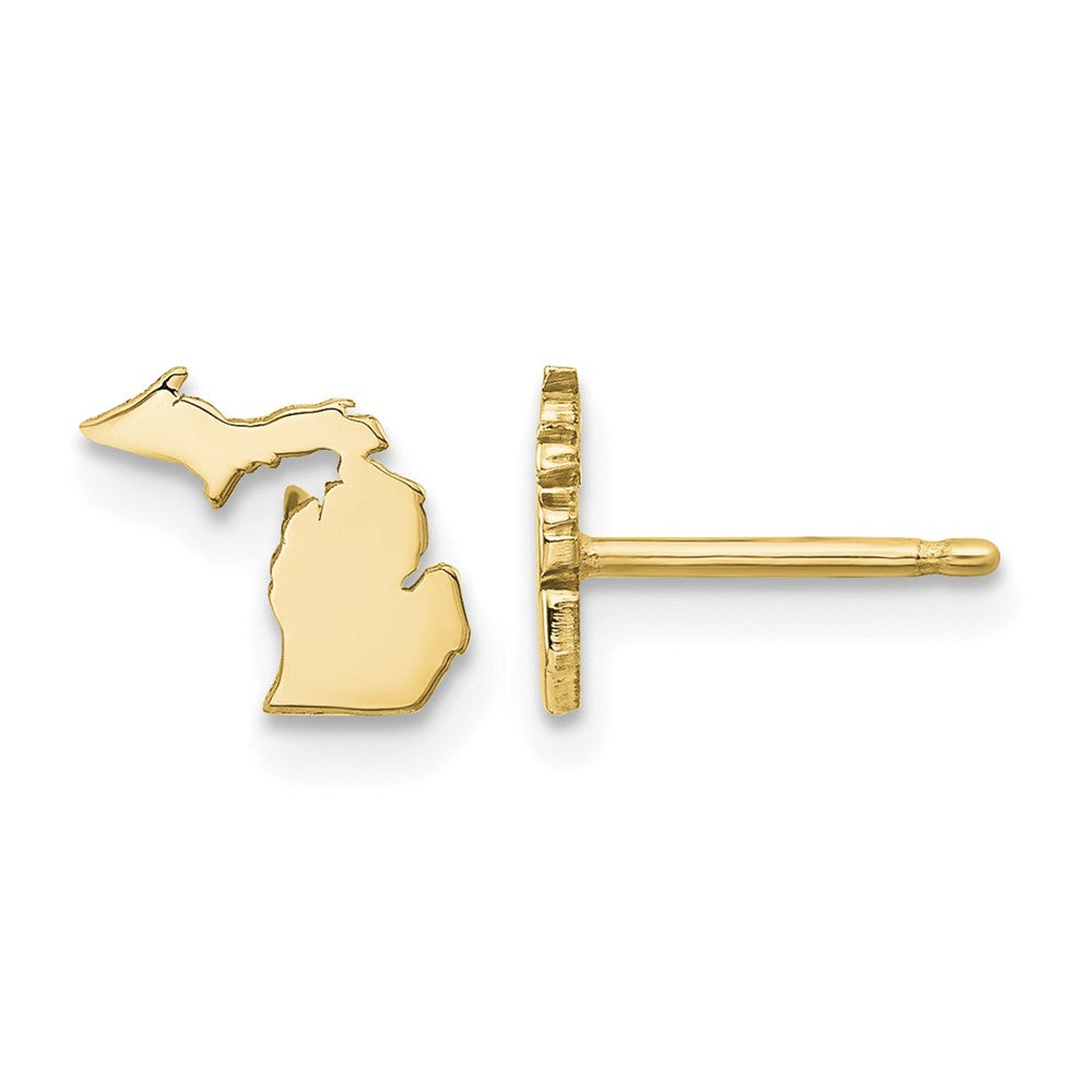 Sterling Silver/Gold-plated Michigan State Earrings
