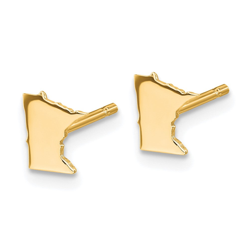 Sterling Silver/Gold-plated Minnesota State Earrings