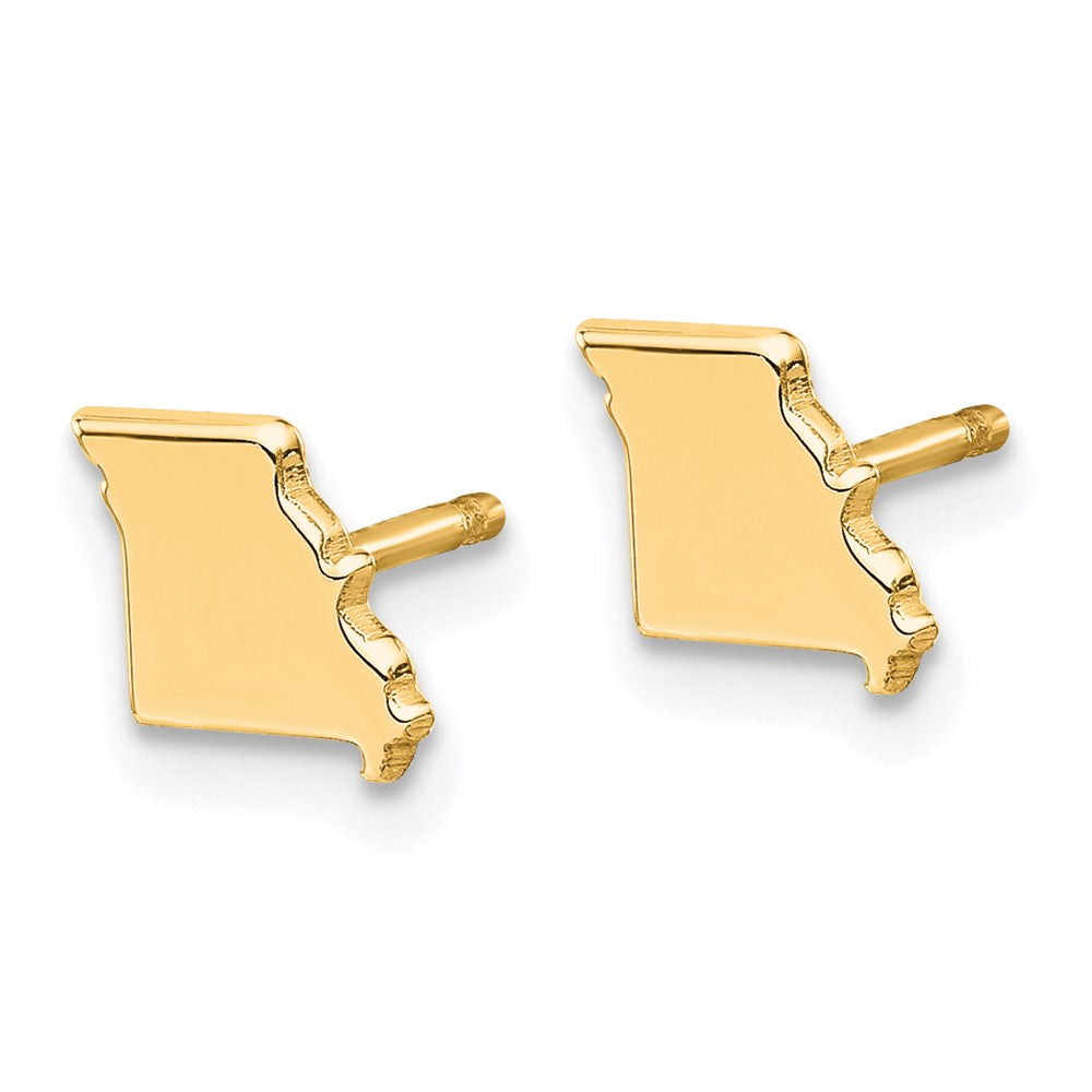 Sterling Silver Gold-plated Missouri State Earrings