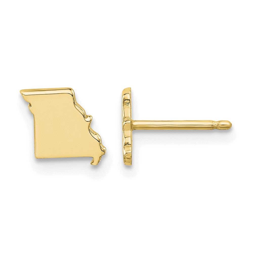 Sterling Silver Gold-plated Missouri State Earrings