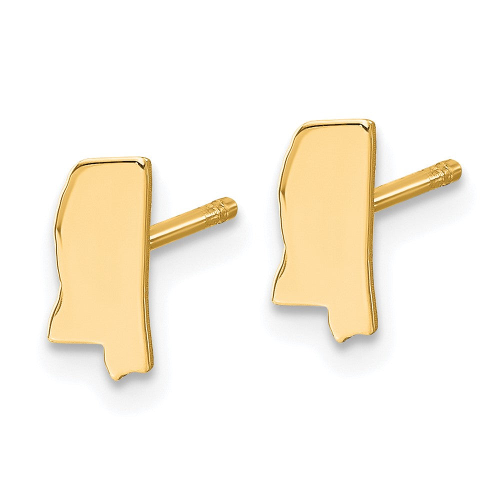 Sterling Silver/Gold-plated Mississippi State Earrings