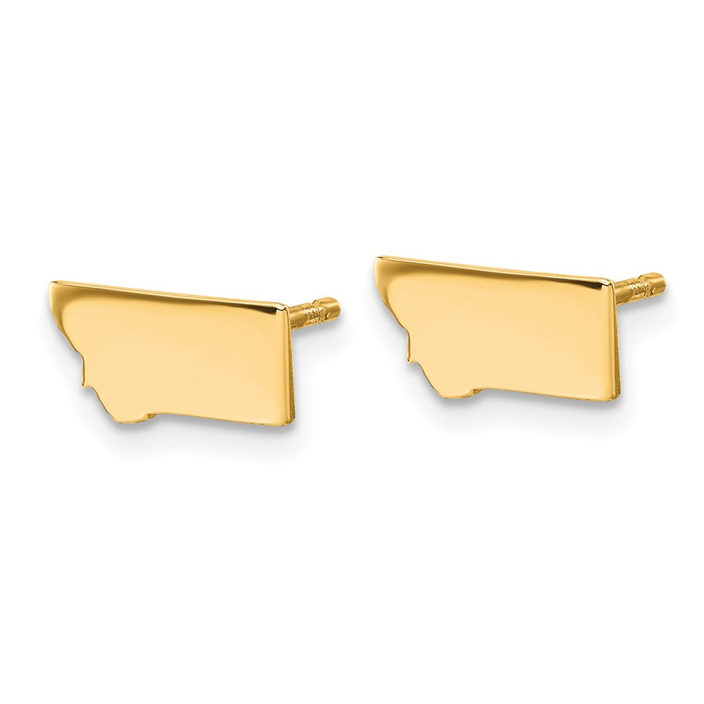 14KY Montana State Earrings