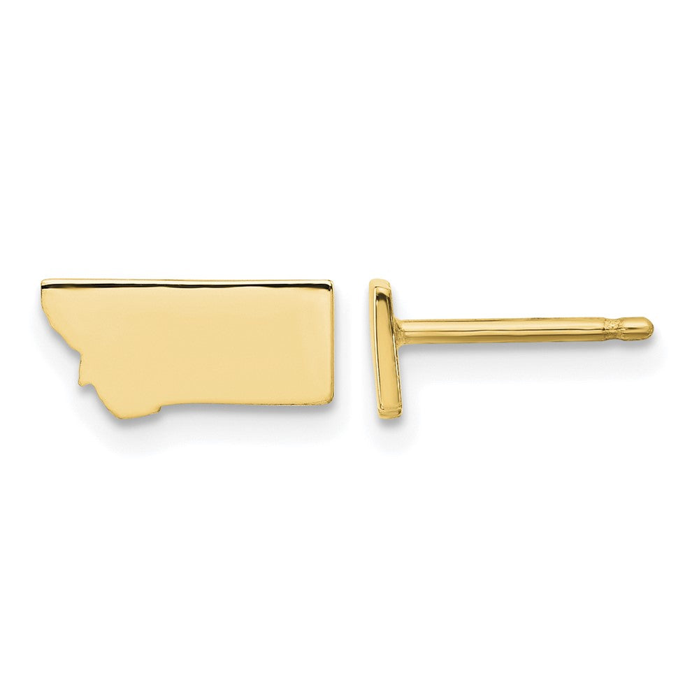 14KY Montana State Earrings