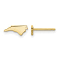 Sterling Silver/Gold-plated North Carolina State Earrings
