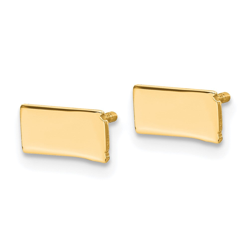 Sterling Silver/Gold-plated North Dakota State Earrings