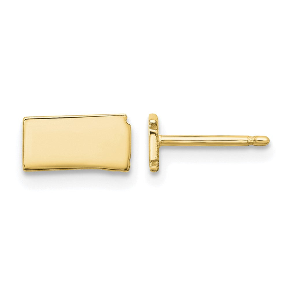 Sterling Silver/Gold-plated North Dakota State Earrings