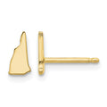 Sterling Silver/Gold-plated New Hampshire State Earrings