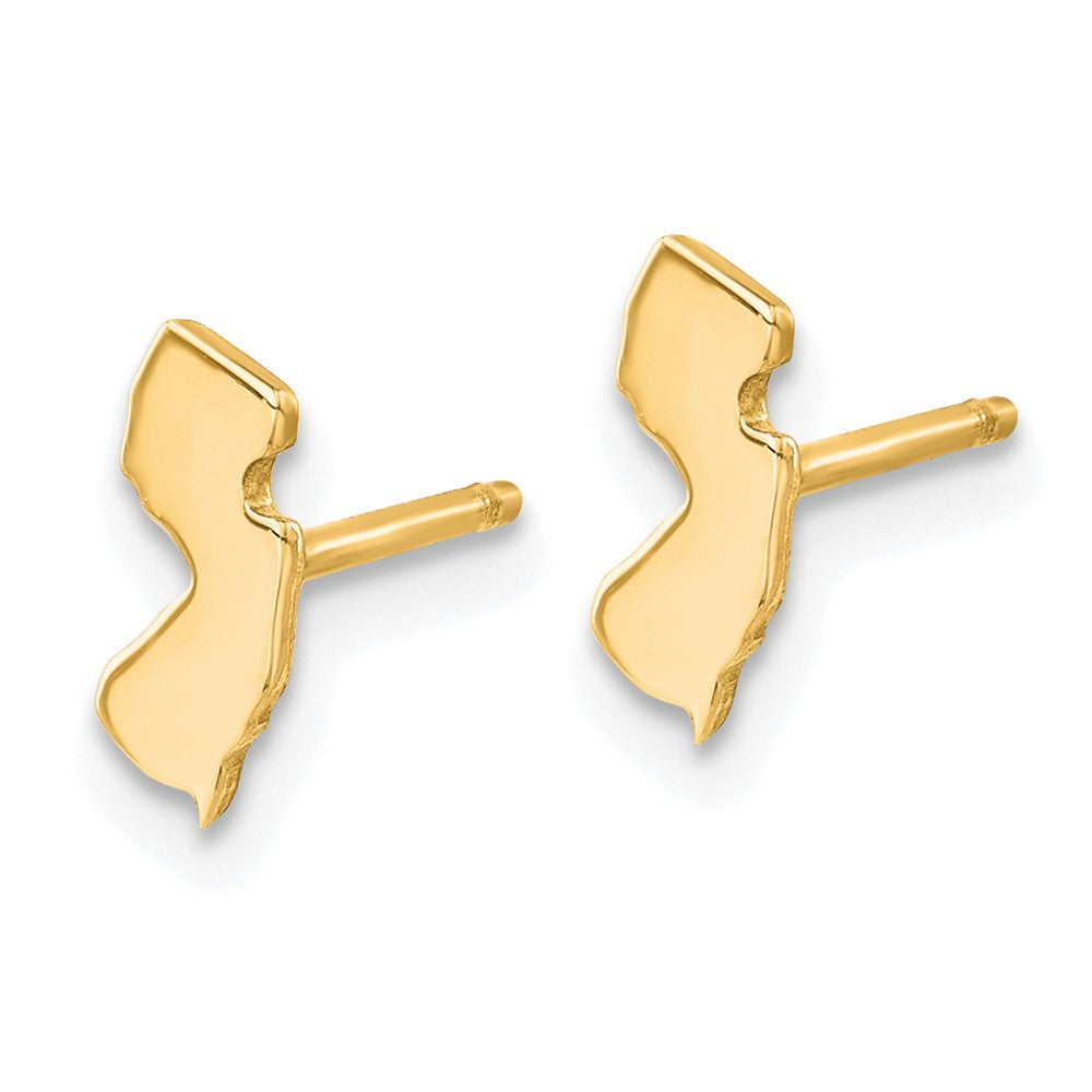 Sterling Silver/Gold-plated New Jersey State Earrings