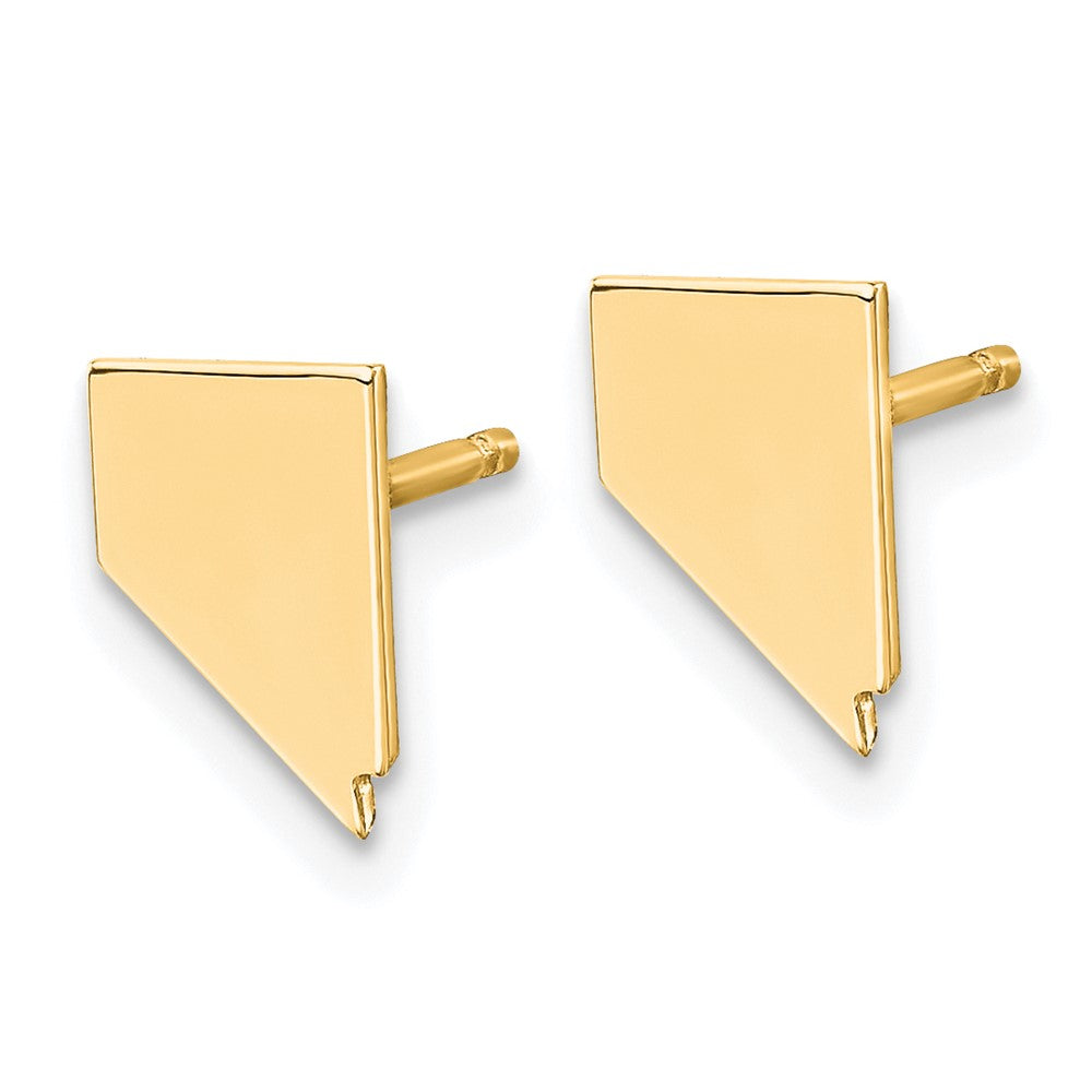 Sterling Silver/Gold-plated Nevada State Earrings