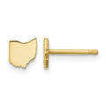 Sterling Silver/Gold-plated Ohio State Earrings