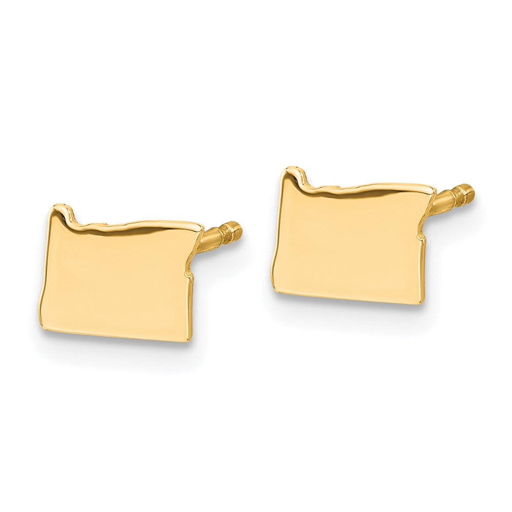 Sterling Silver/Gold-plated Oregon State Earrings