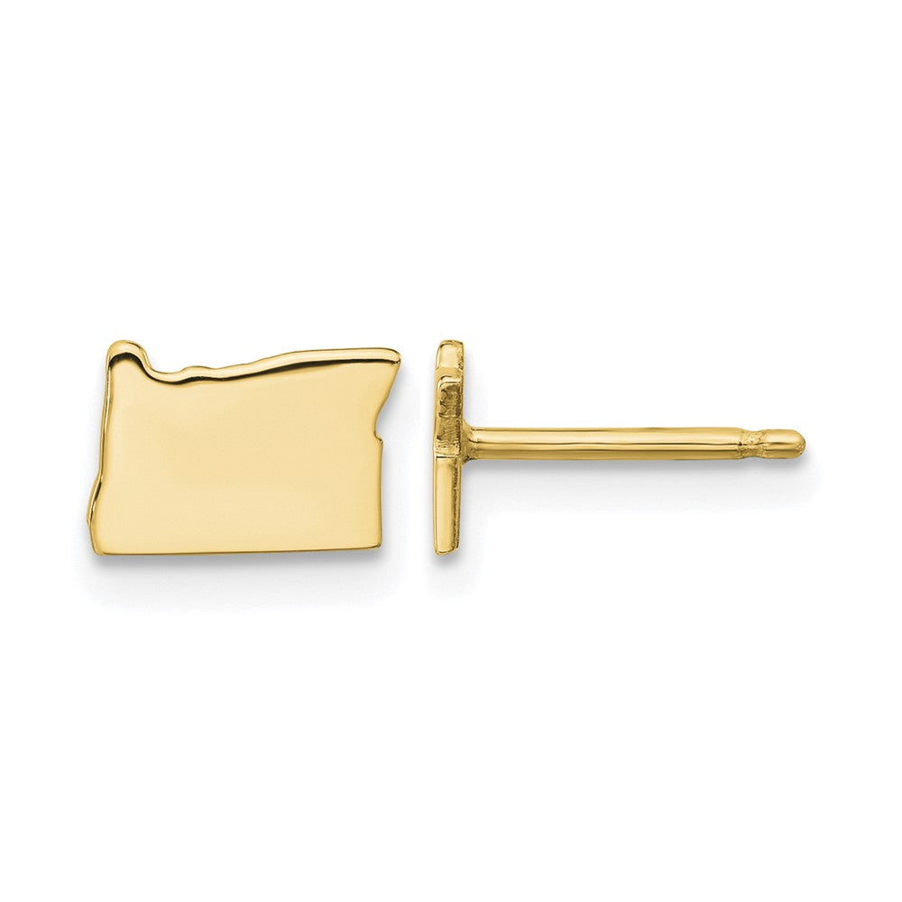 Sterling Silver/Gold-plated Oregon State Earrings