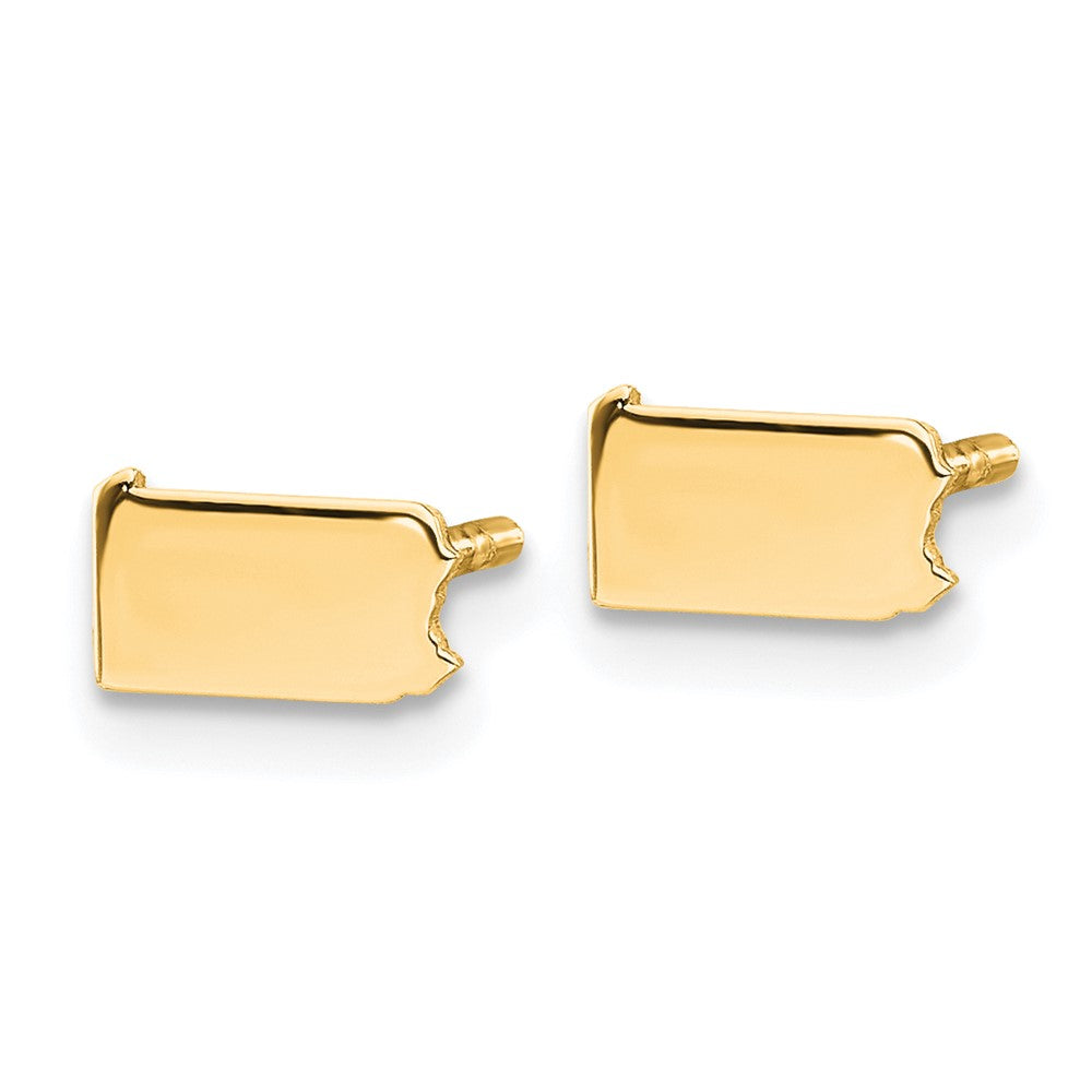 Sterling Silver/Gold-plated Pennsylvania State Earrings