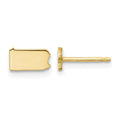 Sterling Silver/Gold-plated Pennsylvania State Earrings