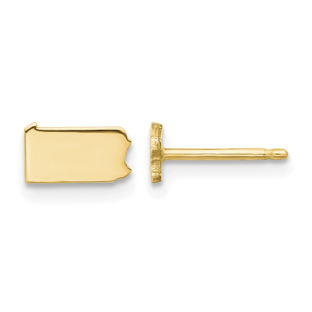Sterling Silver/Gold-plated Pennsylvania State Earrings