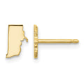 14KY Rhode Island State Earrings