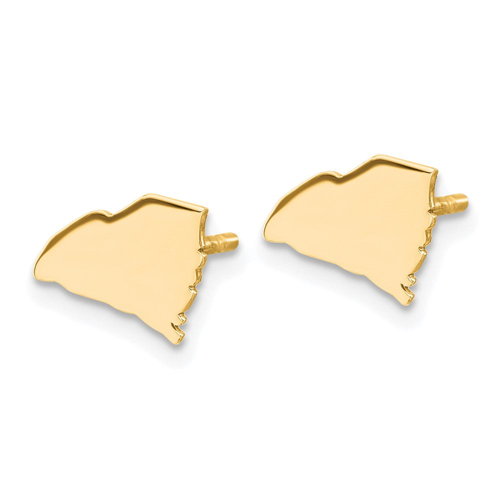 Sterling Silver/Gold-plated South Carolina State Earrings