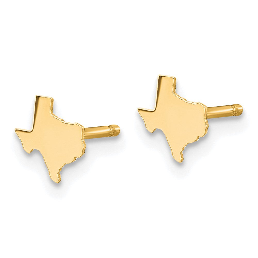 14KY Texas State Earrings
