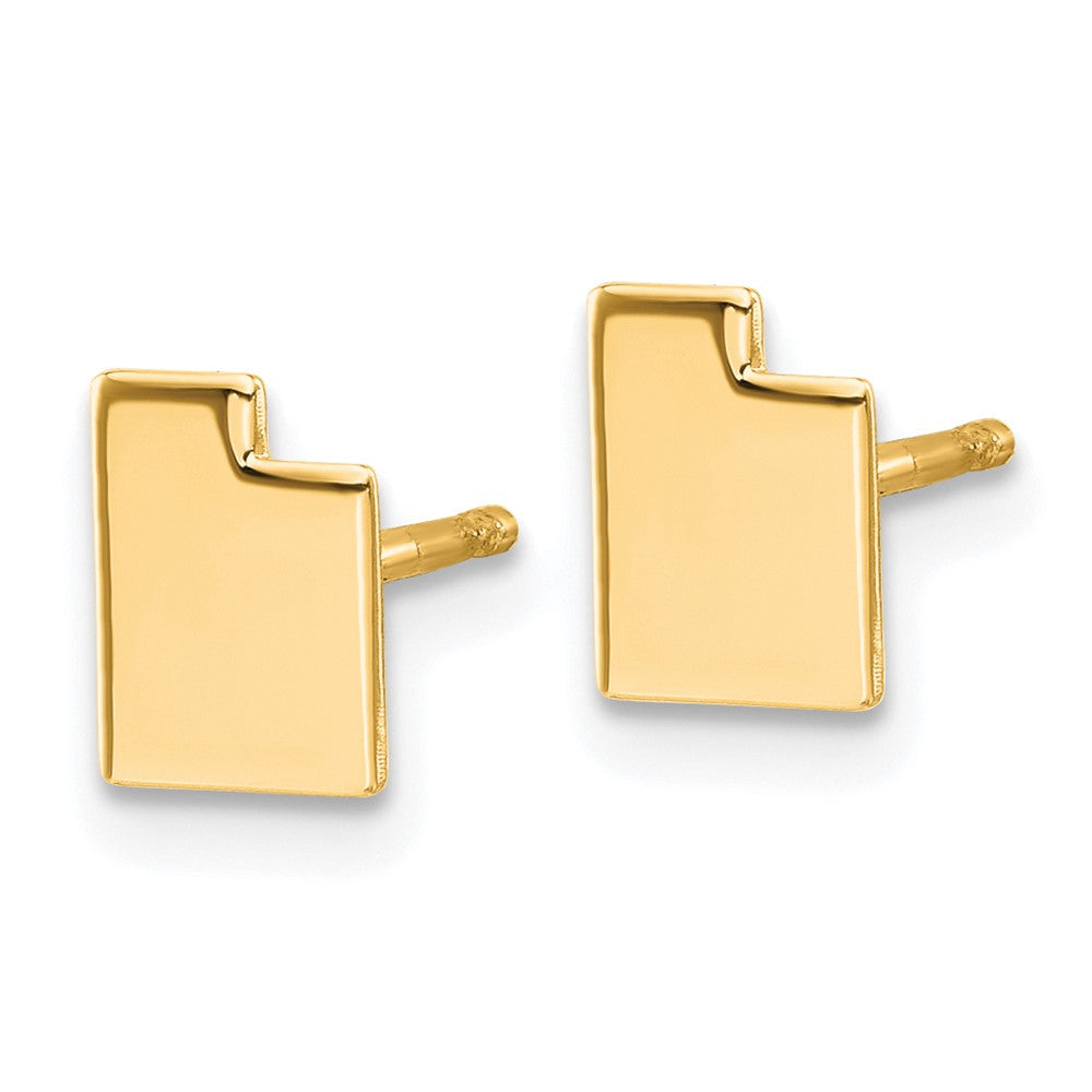 Sterling Silver/Gold-plated Utah State Earrings
