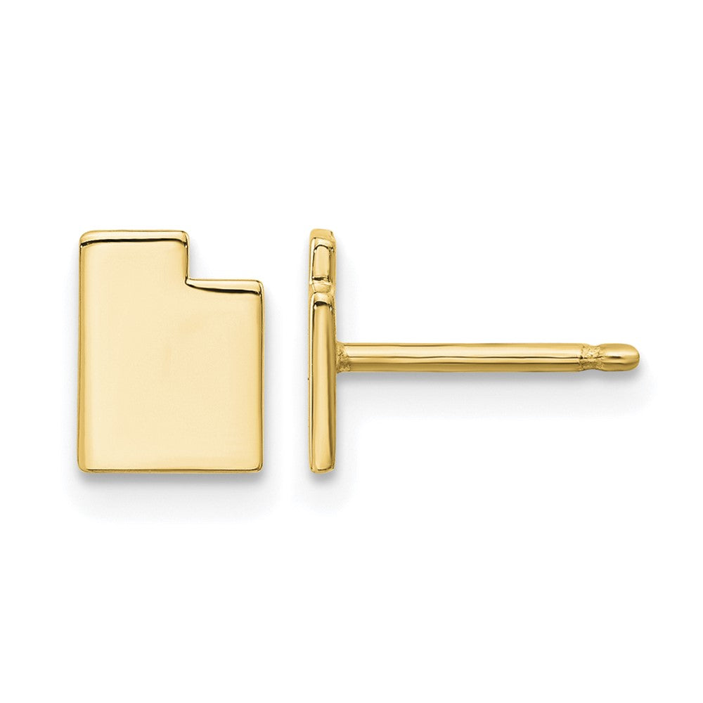 Sterling Silver/Gold-plated Utah State Earrings