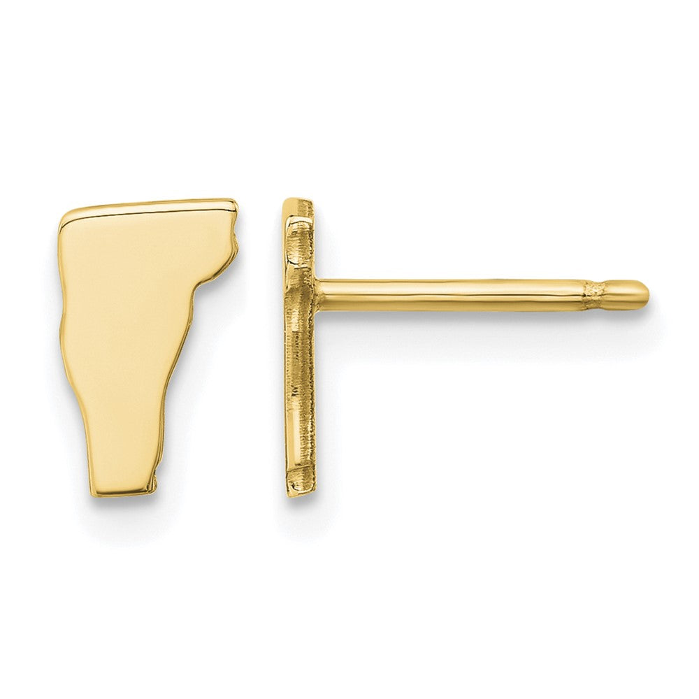 Sterling Silver/Gold-plated Vermont State Earrings