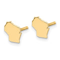 Sterling Silver/Gold-plated Wisconsin State Earrings