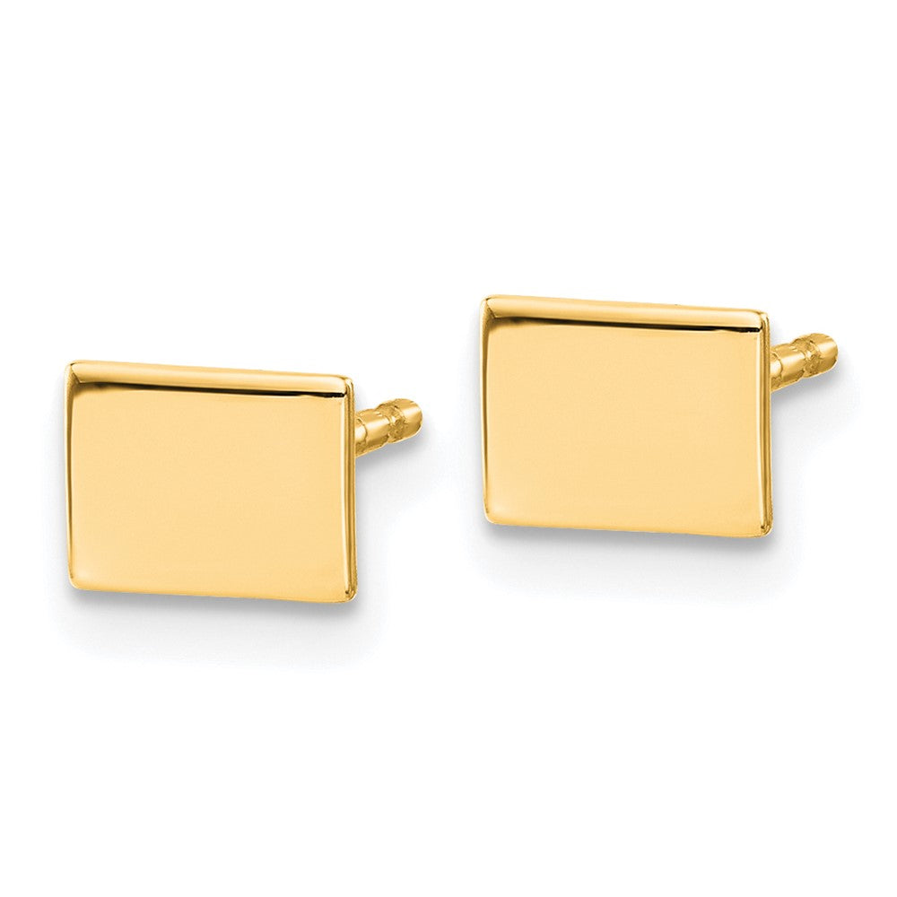 Sterling Silver/Gold-plated Wyoming State Earrings