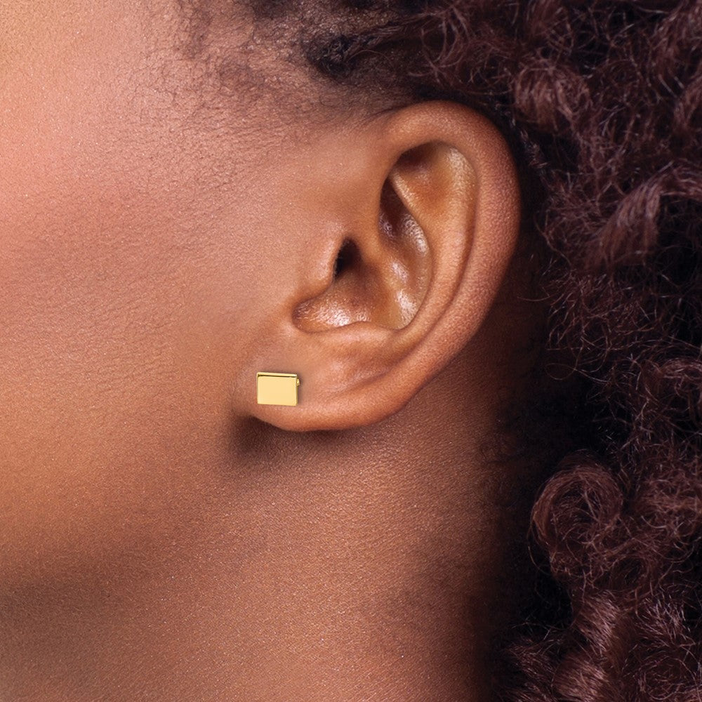 Sterling Silver/Gold-plated Wyoming State Earrings