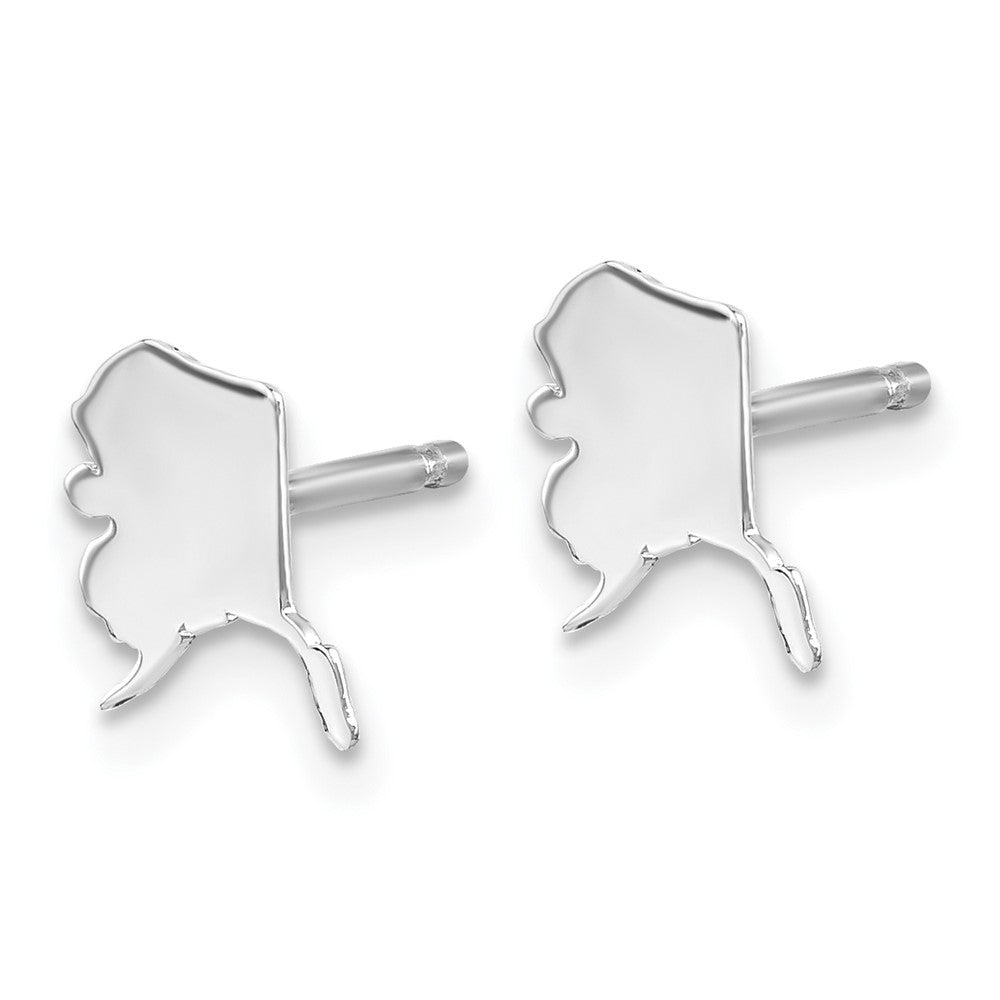 14KW Alaska State Earrings