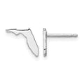 Sterling Silver/Rhodium-plated Florida State Earrings
