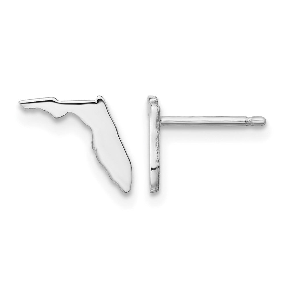 Sterling Silver/Rhodium-plated Florida State Earrings
