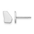 Sterling Silver/Rhodium-plated Georgia State Earrings