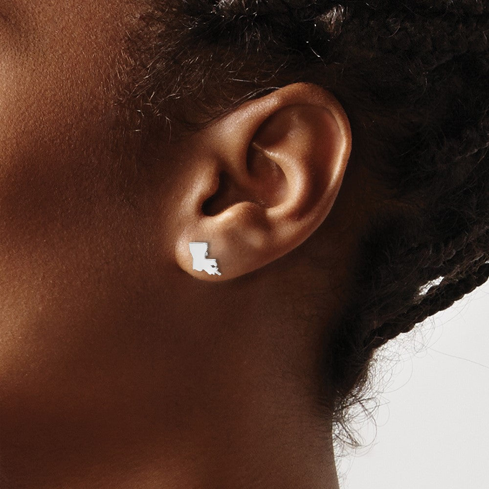 14KW Louisiana State Earrings
