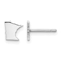 Sterling Silver/Rhodium-plated Minnesota State Earrings