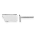Sterling Silver/Rhodium-plated Montana State Earrings