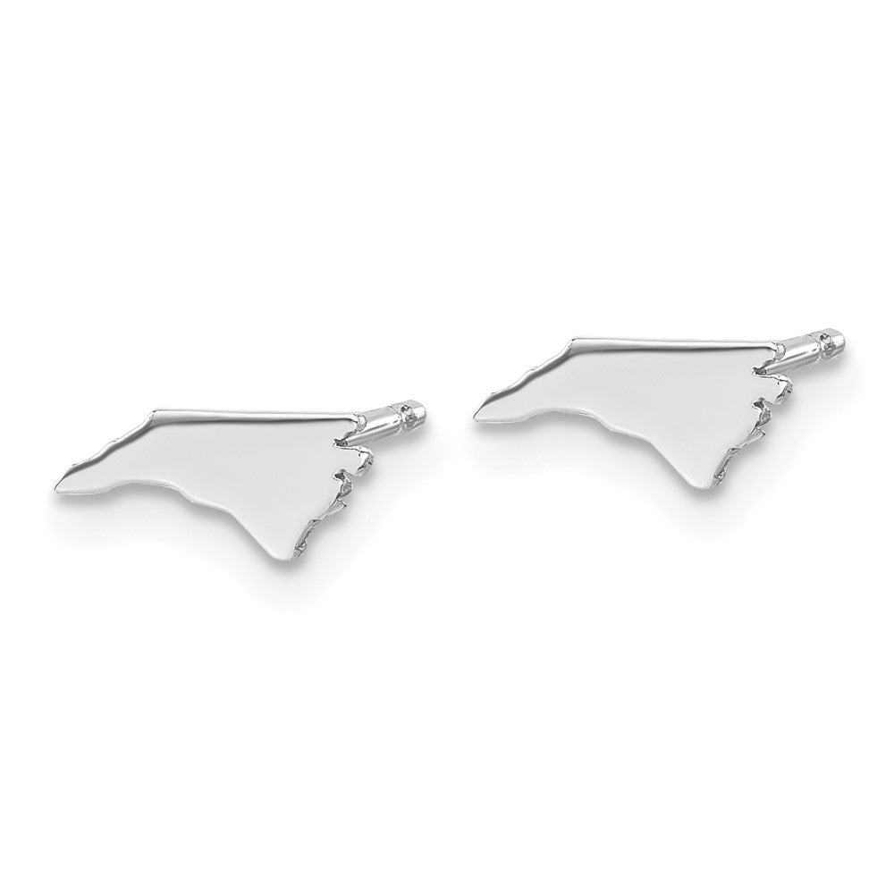 Sterling Silver/Rhodium-plated North Carolina State Earrings