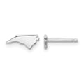 Sterling Silver/Rhodium-plated North Carolina State Earrings