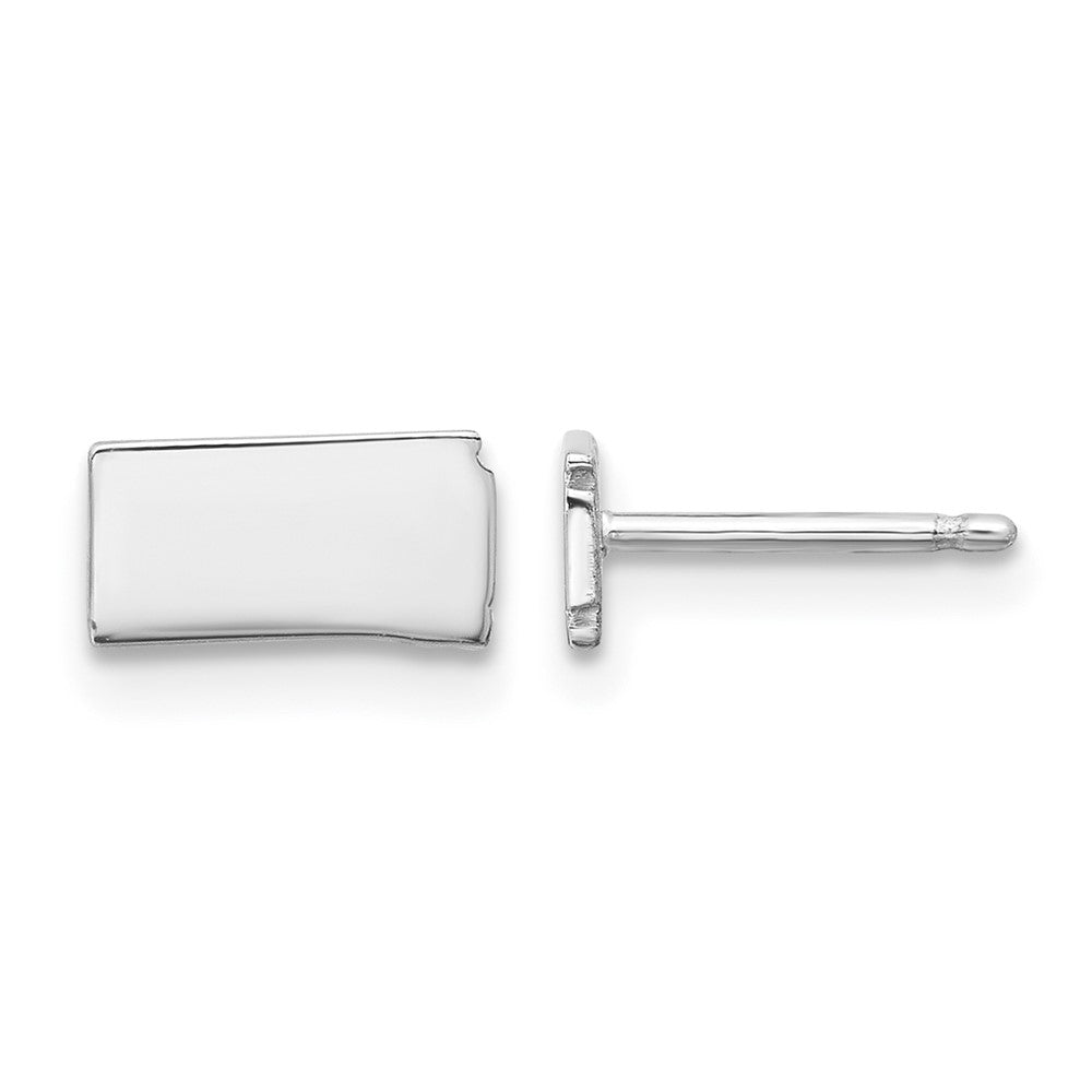 Sterling Silver/Rhodium-plated North Dakota State Earrings